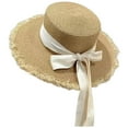 thumbnail image 3 of Summer Wide Brim Sun Hat for Women Men Breathable Straw Beach Hat Casual Outdoor Sunshade Cap, 3 of 4