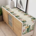 thumbnail image 4 of Vintage Green Cactus Table Runner - 90 Inch Long, Kitchen Dining Table Runner Dresser Scarves, Spring Floral Watercolor Botanical Farmhouse Decor for Coffee Tables Wedding Party Banquet, 4 of 8