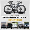 thumbnail image 5 of golytefs Hitch Bike Rack Anti Tilt Rear Trailer Steel Mount Rack Foldable Rear Bicycle Racks Carries 2 Bikes 80 Lbs for Suvs Cars Trucks Vans, 5 of 9