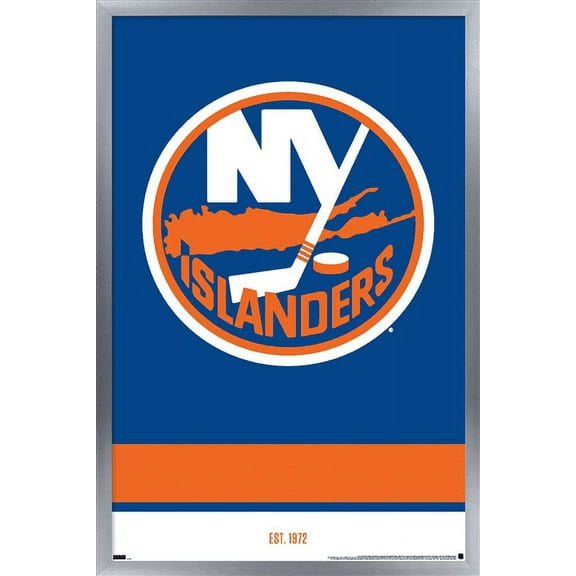 NHL New York Islanders - Logo 21 Wall Poster, 14.725" x 22.375", Framed