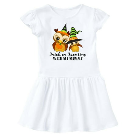 

Inktastic Trick or Treating with my Mommy with Cute Witch Owls Gift Baby Girl Dress