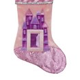 thumbnail image 3 of Northlight Bas de Noël Pailleté Rose et Violet 20 Pouces Princess, 3 of 6
