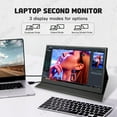 thumbnail image 3 of LESOWN 11.6 inch Portable LCD Monitor Wide Screen FHD 1920x1080 HDMI USB Type C Secondary Display PC Smart Phone Screen Extender for Windows 10 11, 3 of 12
