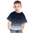thumbnail image 3 of Summer 2025 Gradient Color Tee Shirts for Children 3-14 Years Short Sleeve Round Neck Casual T Shirts Soft Comfy TopsMulticolor,4-5 Years, 3 of 5