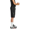 thumbnail image 3 of Sport Tek Men's Sport Tek Men's Mesh Reversible Spliced Short Black Size X-Small, 3 of 6