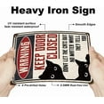 thumbnail image 3 of Black Cat Tin Signs Warning Funny Metal Sign Wall Decor Keep Door Closed Don't Let The Cats Out Vintage Aluminum Sign Cats Lover Gift for Home Room Wall Decor DIY, 3 of 9