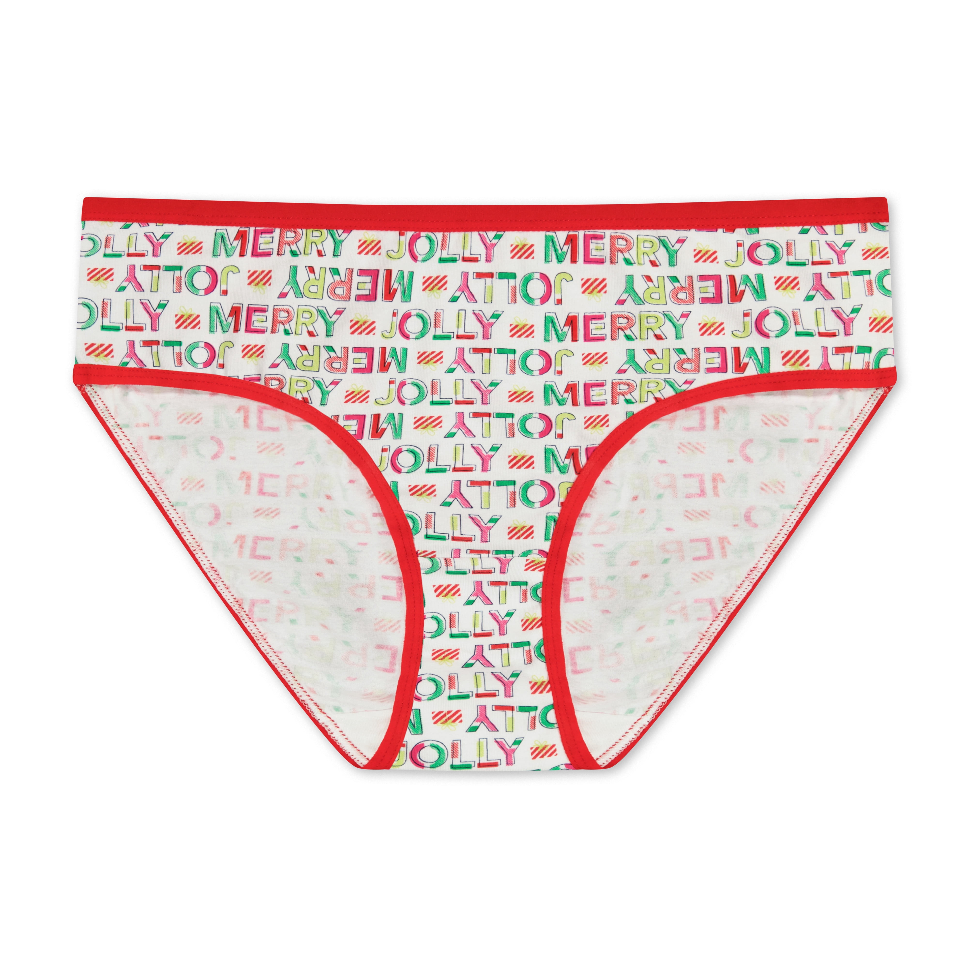 Holiday Time Women's Christmas Jersey Hipster, Underwear 7 Pack, S-XXL