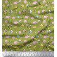thumbnail image 1 of Soimoi Rayon Fabric Cloud,Star & Cute Elephant Kids Decor Fabric Printed Yard 56 Inch Wide, 1 of 3