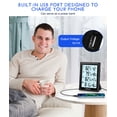 thumbnail image 4 of Geevon Indoor Outdoor Thermometer Digital Wireless with 3 Outdoor Sensors, Large LCD Display Digital Temperature Humidity Gauge with Backlight (LCD Display), 4 of 9