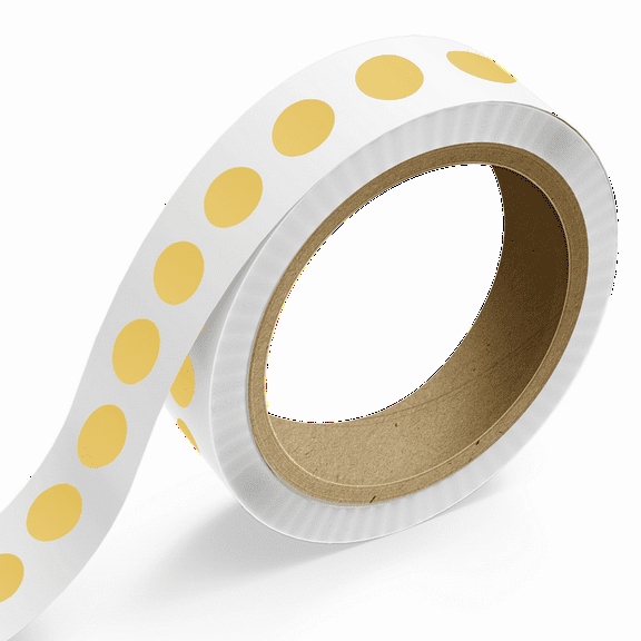 JAM Paper Circular Standard Label Rolls, Round, 1 Inch, Gold Metallic Foil, 1 Inch25 Labels/Roll