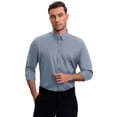 thumbnail image 2 of DARING DIVA Men's Point Collar Long Sleeve Button Down Formal Shirts XL Gray, 2 of 7