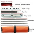 thumbnail image 4 of 10Pcs Chainsaw Sharpener File Kit,Wood Handle,Files,Depth Gauge,Round Files,Filing Guide for Sharpening Chain Saw Blades, 4 of 6