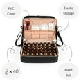 thumbnail image 3 of Nail Polish Organizer Case with Double Layer Storage, Holds 50+ Bottles & Nail , Black, 3 of 6