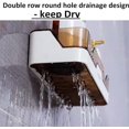 thumbnail image 2 of Estante de almacenamiento para baño, estante de ducha, 1 paquete, estante de baño montado en la pared, almacenamiento y almacenamiento de cocina, soporte de pared para baño con estante de ducha adhesi, 2 of 4