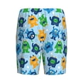 thumbnail image 5 of Naloa Cartoon Monster Men's Short Pajama Pants, Lounge Comfort Shorts with Elasticized Waistband and Side Pockets - 3X-Large, 5 of 9