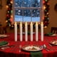 thumbnail image 4 of Velas de cera de 7,5 pulgadas, sin llama, a pilas, con temporizador y regulador de intensidad, 6 portavelas blancos para ceremonias, fiestas, Navidad y Halloween., 4 of 5