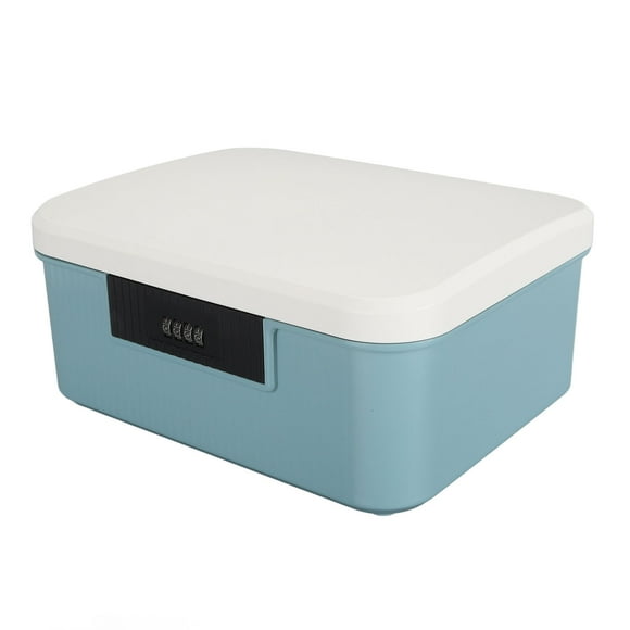 Lockable Storage Container Bin, 9L Document Organizer with Double Layer, Locking Container Bin for Organization, Password Storage Locking Box