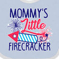 thumbnail image 4 of Inktastic Mommys Little Firecracker with Rocket and Fireworks Boys or Girls Baby Bib, 4 of 4