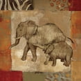 thumbnail image 2 of Vassileva, Silvia 20x20 Black Ornate Wood Framed with Double Matting Museum Art Print Titled - Animals on Safari III, 2 of 4