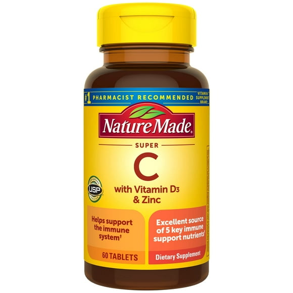 Complemente Nature Made Super C con vitamina D3 y zinc