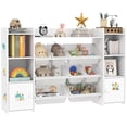 thumbnail image 1 of Qaba Kids Toy Storage Organizer with 8 Removable Storage Bins, White, 1 of 10