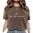 thumbnail image 2 of Tis the Season Fall Football Shirt for Women and Teens Trendy Funny Game Day Tee Espresso Shirt Adult 2XL, 2 of 4