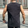 thumbnail image 6 of Dagegui Distressed Tank Tops for Men Summer Crewneck Sleeveless T Shirts with Hole Cotton Running Athletic Tanks Casual Loose Fit Tees Black L, 6 of 8