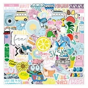 Cute Aesthetic Stickers for Water Bottle Laptop, 100pcs Waterproof Vsco Stickers for Girls Kids Women Teens , Vinyl Stickers Pack for Hydro Flask Cup Luggage Computer Hlemet Mugs Stickers