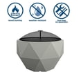 thumbnail image 5 of COSCO Outdoor 25" Geo Wood Burning Fire Pit with Rain Cover and Accessories, Ceramic, Gray, 5 of 12