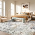 thumbnail image 3 of Living Room Area Rugs - x Abstract Large Soft Indoor Washable Rug Neutral Modern Low Pile Carpet for Bedroom Dining Room Farmhouse Home Office -, 3 of 9