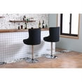 thumbnail image 3 of Alexent Modern Glam Velvet Bar Stool Chairs Adjustable Height - BLACK SET OF 4, 3 of 17
