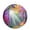 Purple, Teal, Yellow, variant on Round Welcome Sign, Pink Orange Purple Floral Metal Wall Art Hanging Decoration, Sunlight Trees Botanical Circlar Iron Sign Wall Decor for Front Door Home Porch Office Gifts, 6x6 In
