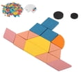thumbnail image 4 of Juguete de Rompecabeza de Regalo Especial, Bloques de Patrones Conjunto de Forma Geométrica de Forma Geométrica, Educación para Niños Niños Pequeños, 4 of 7