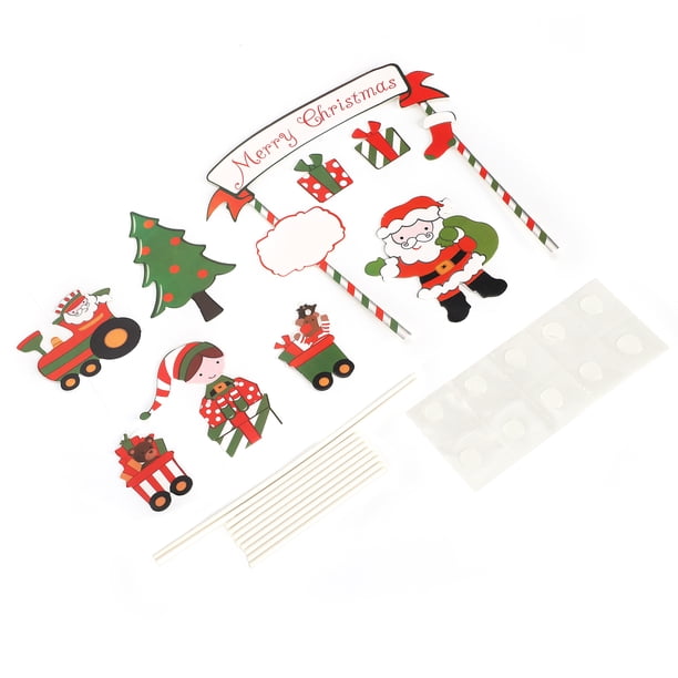 Uadme Juego De 4 Pegatinas Navideñas Para Decoración De Cupcakes, Decoraciones Comestibles Para Pasteles De Navidad, Decoraciones Navideñas, Decoración Para Pasteles De Muppets Navideños