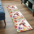 thumbnail image 3 of 2'x6' Rug Runners for Hallways Kitchen, Spring Floral Non Slip Entryway Beside Floor Carpet Runner, Summer Botanical Vintage Birds Colorful Washable Laundry Room Bedroom Throw Rugs Mat for Family Pet, 3 of 8