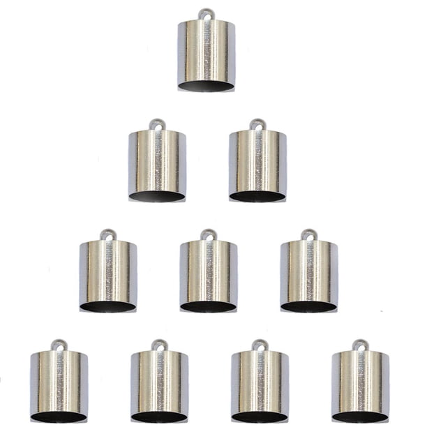 10 Uds. de de latón para collar de joyería de cordón de 9mm y 10mm, accesorios de plata