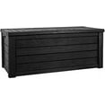 thumbnail image 3 of Open Box Keter Plastic 150-Gal Outdoor Patio Organizer Deck Bench Storage, Dark Gray, 3 of 7