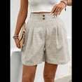 thumbnail image 4 of Pantalones Cortos de de Cintura Alta y Pierna con Bolsillos para Mujer, de Verano Albaricoque XL, 4 of 7