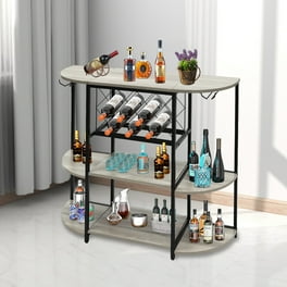 CREATIVE HOBBIES Wine Bar Rack Cabinet with Detachable Wine Rack