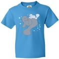 thumbnail image 3 of Inktastic Cute Manatees with Bubbles Youth T-Shirt, 3 of 5