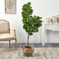 thumbnail image 4 of Nearly Natural 4.5' Fiddle Leaf Fig Artificial Tree in Planter, 4 of 5
