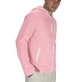 thumbnail image 6 of QATAINLAV Men's Lightweight Hoodie Sun Protection Full Zip Hooded Jackets with Thumb Holes Summer Outdoor Hiking Fishing Shirts, Pink, XXL, 6 of 10
