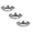Silver 3PCS, variant on Non Stainless Steel Plate Disc Flat Plate Plate Shallow Plate Deep Plate Stainless Steel Plate Plate Plate Plate Cutlery 3PCS