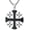 B01-Silver Obsidian, variant on Jerusalem Cross Necklace 925 Sterling Silver Christian Jewelry for Men, w/Stainless Steel Chain 22 + 2 Inch