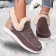 thumbnail image 3 of Women's Winter Boots Plush Lined - Orthopedic Arch Support Slip On Snow Booties, Warm Faux Fur Lining Anti-Slip Flat Shoes for Outdoor Walking, Casual Short Boots, 3 of 4
