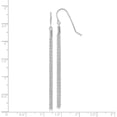 thumbnail image 2 of Beautiful 14k White Gold Diamond-cut Chain Wire Earrings, 2 of 2
