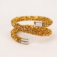 thumbnail image 2 of BalsaCircle 4 Gold Swirl Design Rhinestone Napkin Rings Party Events Reception Decorations Wedding Supplies, 2 of 8