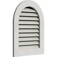 thumbnail image 3 of 16"W x 18"H Round Top Gable Vent (21"W x 23"H Frame Size): Primed, Functional, Rough Sawn Western Red Cedar Gable Vent w/ 1" x 4" Flat Trim Frame, 3 of 13