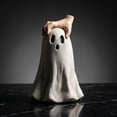 thumbnail image 5 of HOZVOMI Spooky Ghost Figurines Decor, Funny Pat Head Ghost Statue Gifts for Ghost Lovers Women Men, Bookshelf Desktop Indoor Halloween Decorations for Home Office, 5 of 6