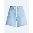 thumbnail image 5 of Free Assembly Women's Denim Shorts with Twill Tie, 6" Inseam, Sizes 0-18, 5 of 5